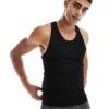 4505 Icon Seamless Rib Training Racer Vest In Black For Men 2 4505 Icon Seamless Rib Training Racer Vest In Black For Men -4505 Men Clothing's Shop 206284674 1 black