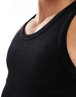 4505 Icon Seamless Rib Training Racer Vest In Black For Men -4505 Men Clothing's Shop 206284674 4