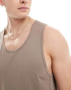 4505 Icon Quick Dry Training Vest With Racer Back In Taupe Grey For Men 8 4505 Icon Quick Dry Training Vest With Racer Back In Taupe Grey For Men -4505 Men Clothing's Shop 206698396 2