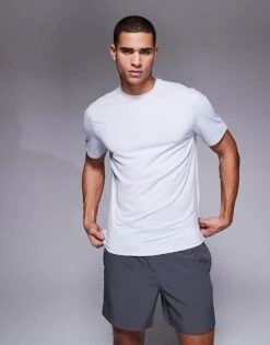 4505 Quick Dry Boxy Oversized Training T-shirt In Grey Marl For Men