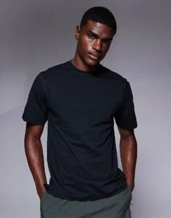 4505 Performance Quick Dry Straight Fit Training T-shirt In Black For Men -4505 Men Clothing's Shop 207416470 1 black 1